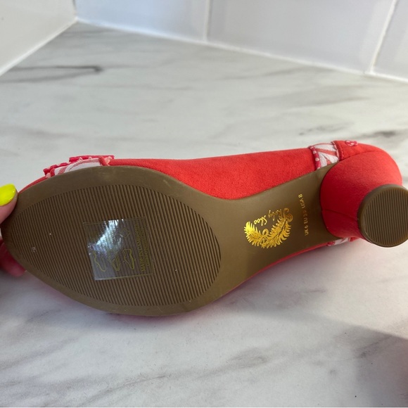 Ruby Shoo Shoes Size 6 Pink Faux Suede Slip On Heeled Shoes Euro 39 - Picture 7 of 10